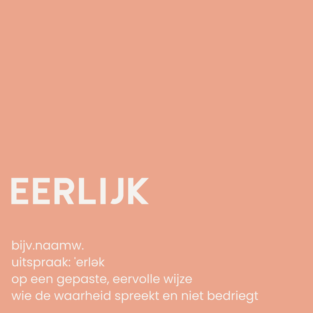 Kernwaarde eerlijk